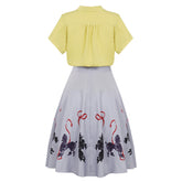 Women 1950s Poodle Rockabilly Retro Swing Dress Grease Fancy Dress Halloween Carnival Suit